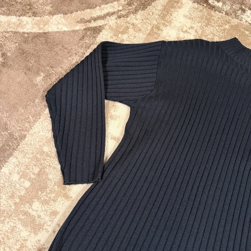 Southpole Sweater Mens Large Navy Turtleneck Ribbed VTG‎ Y2K Rib Knit Pullover